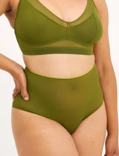 Kvinnor Understatement Underwear Trosor|Mesh Highwaist Briefs - Trosor