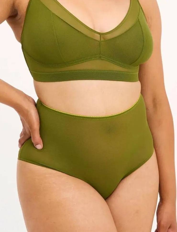 Kvinnor Understatement Underwear Trosor|Mesh Highwaist Briefs - Trosor
