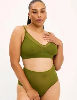 Kvinnor Understatement Underwear Trosor|Mesh Highwaist Briefs - Trosor
