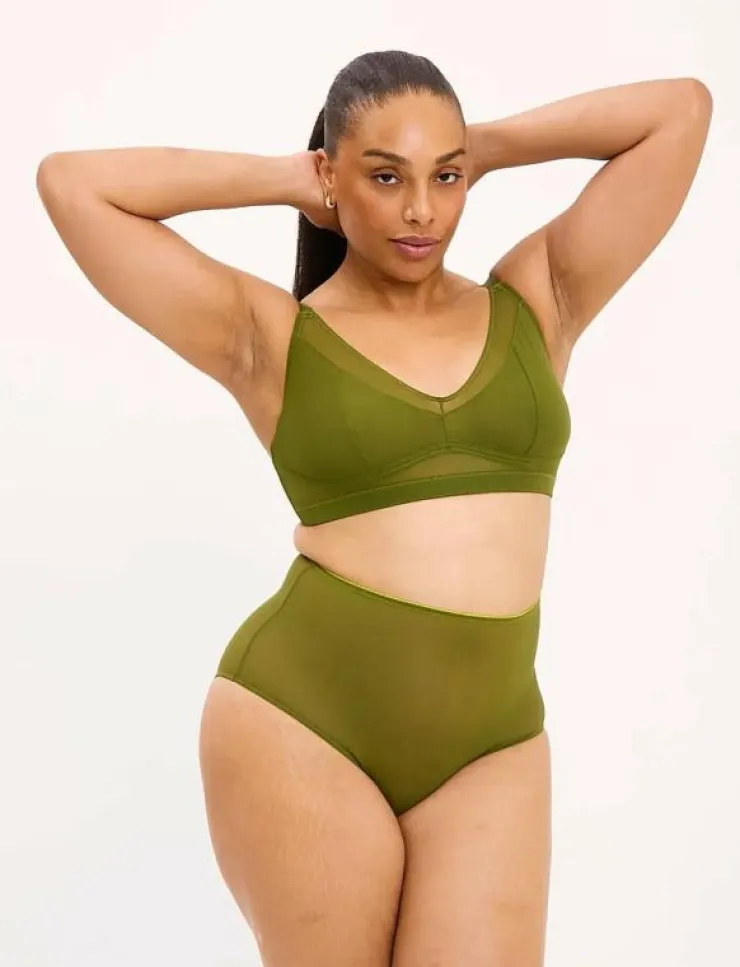 Kvinnor Understatement Underwear Trosor|Mesh Highwaist Briefs - Trosor