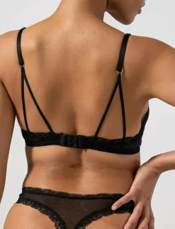 Understatement Underwear Mesh Lace Trim Triangle Bralette - Bralette|Kvinnor Bh:Ar