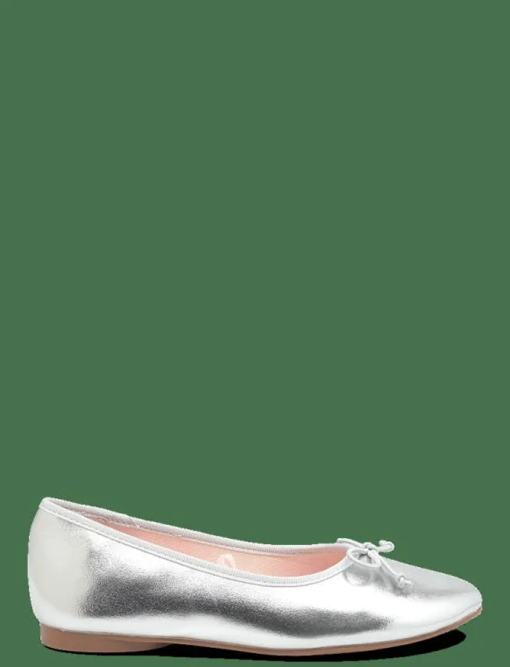 Barn Mango Ballerinaskor & Slip-Ons|Metallic ballet flats with bow - Ballerinaskor & Slip-ons
