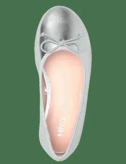 Barn Mango Ballerinaskor & Slip-Ons|Metallic ballet flats with bow - Ballerinaskor & Slip-ons