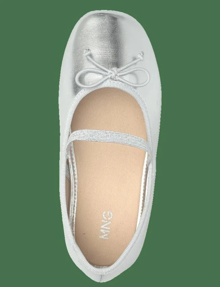 Mango Metallic ballet flats with bow - Ballerinaskor & Slip-ons|Barn Ballerinaskor & Slip-Ons