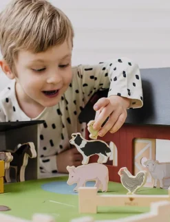 Barn Micki Leksaker Leksaksset & Leksaksfigurer|MICKI BONDGÅRDSDJUR TRÄ - Träfigur