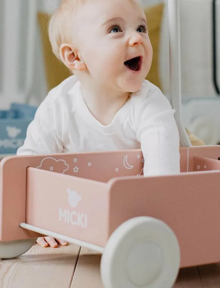 Micki Leksaker MICKI LÄRA GÅ VAGN ROSA - Babyleksak|Barn Babyleksaker