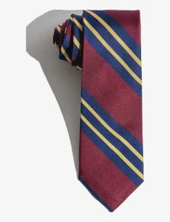 AN IVY Slipsar & Accessoarer|Miles Striped Silk Tie - Slipsar