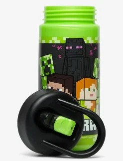 Euromic MINECRAFT, Water bottle with straw - Matdags|Barn Vattenflaskor