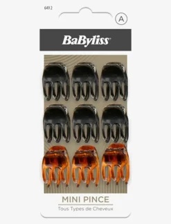 Babyliss Paris Mini jaw clips 9 pcs black/brown - Hårklämmor|Kvinnor Hår|Håraccessoarer