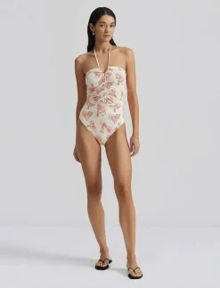 Malina Misty ruched halterneck swimsuit - Baddräkter|Kvinnor Badkläder