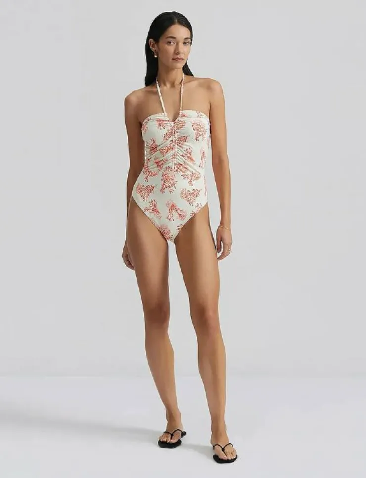 Malina Misty ruched halterneck swimsuit - Baddräkter|Kvinnor Badkläder