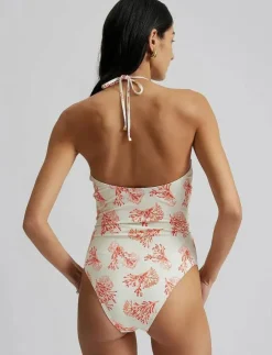 Malina Misty ruched halterneck swimsuit - Baddräkter|Kvinnor Badkläder