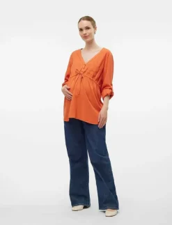 Mamalicious MLALICIA LIA L/S WO TOP 2F A. - Långärmade blusar|Kvinnor Mammakläder
