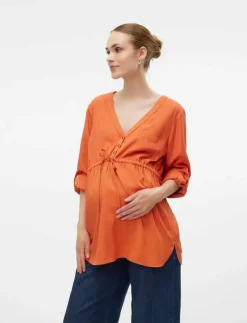 Mamalicious MLALICIA LIA L/S WO TOP 2F A. - Långärmade blusar|Kvinnor Mammakläder
