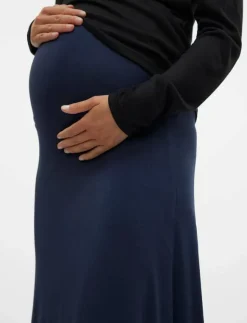 Kvinnor Mamalicious Mammakläder|MLALISON JRS A-LINE MIDI SKIRT - Midi kjolar