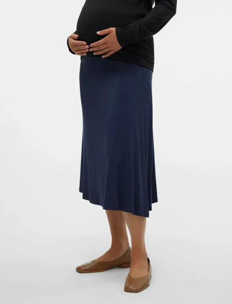 Kvinnor Mamalicious Mammakläder|MLALISON JRS A-LINE MIDI SKIRT - Midi kjolar