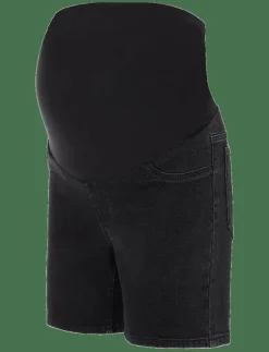 Kvinnor Mamalicious Mammakläder|Shorts|MLAMY SKINNY BLACK SHORTS V. - Jeansshorts