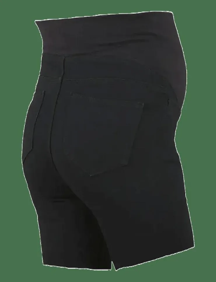 Kvinnor Mamalicious Mammakläder|Shorts|MLAMY SKINNY BLACK SHORTS V. - Jeansshorts