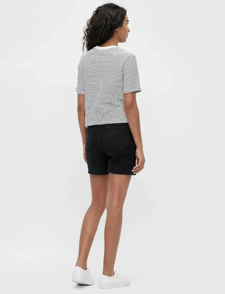 Kvinnor Mamalicious Mammakläder|Shorts|MLAMY SKINNY BLACK SHORTS V. - Jeansshorts