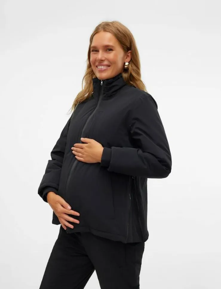 Kvinnor Mamalicious Mammakläder|Sweatshirts|MLBELLA 2IN1 ZIPPY SIDE JACKET - Mellanlager