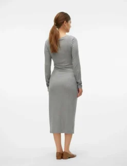 Kvinnor Mamalicious Mammakläder|MLBRYNNA JUNE LS JRS MIDI DRESS 2F NOOS - Fodralklänningar