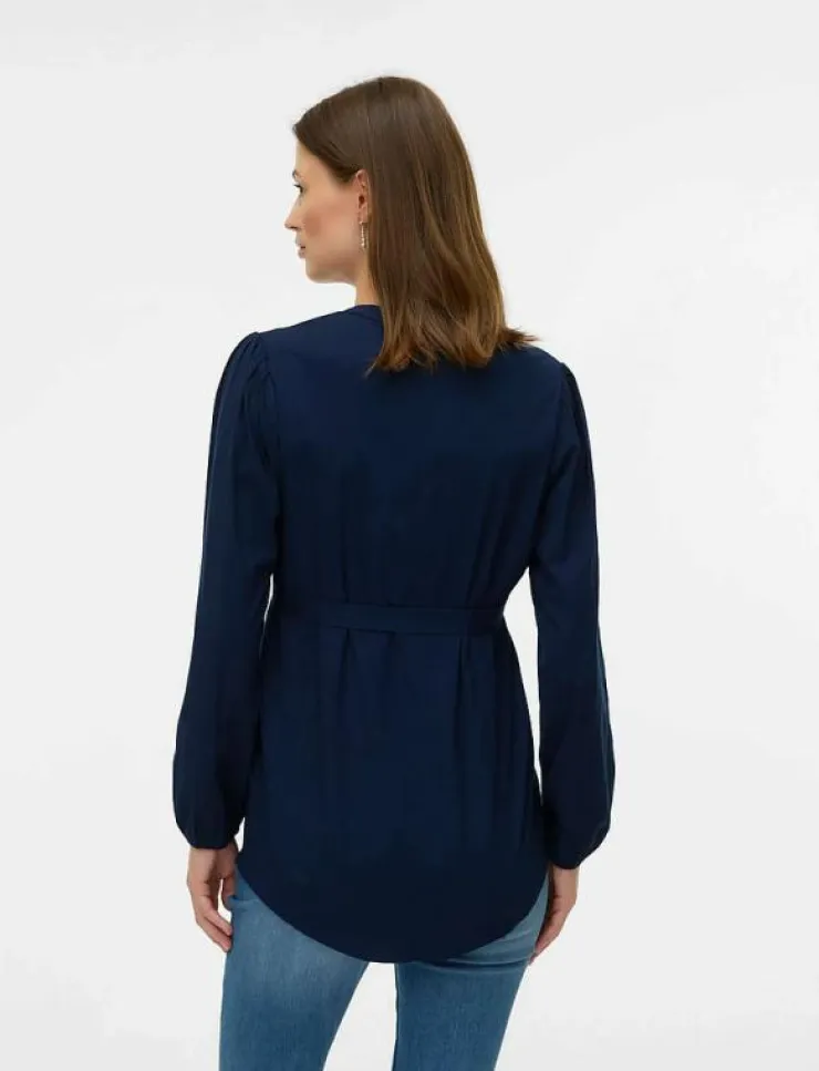 Mamalicious MLELVA LIA L/S WO TOP 2F - Långärmade blusar|Kvinnor Mammakläder