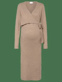 Mamalicious MLFIE TESS L/S KNIT MIDI DRESS 2F - Midiklänningar|Kvinnor Mammakläder