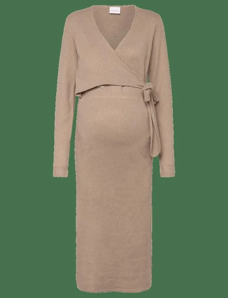 Mamalicious MLFIE TESS L/S KNIT MIDI DRESS 2F - Midiklänningar|Kvinnor Mammakläder