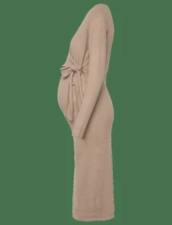 Mamalicious MLFIE TESS L/S KNIT MIDI DRESS 2F - Midiklänningar|Kvinnor Mammakläder