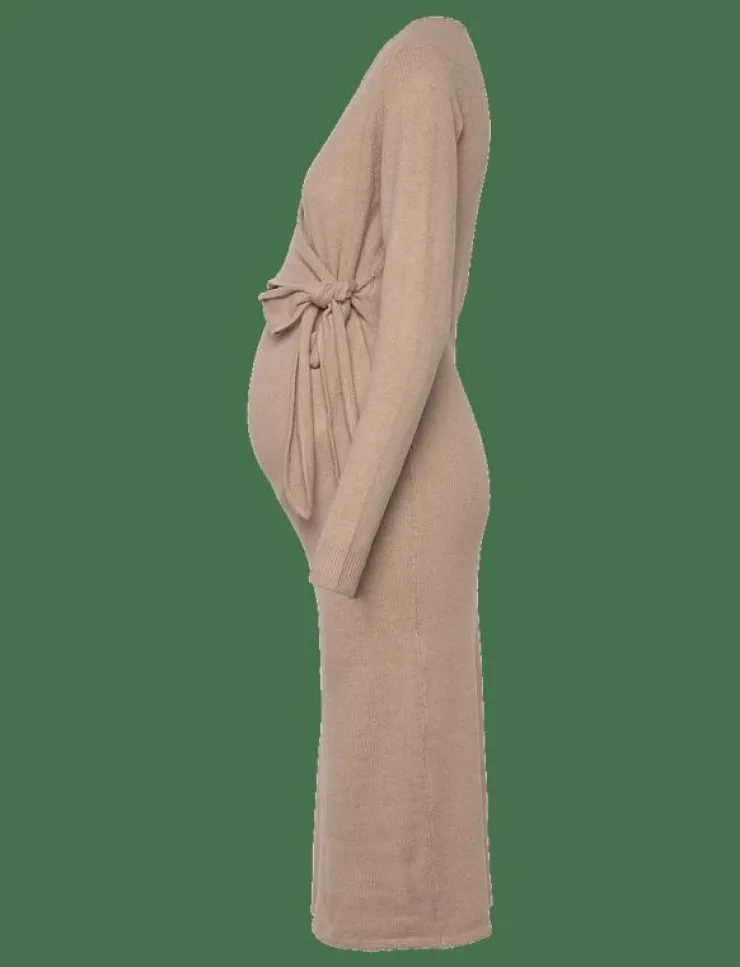 Mamalicious MLFIE TESS L/S KNIT MIDI DRESS 2F - Midiklänningar|Kvinnor Mammakläder