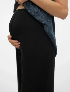 Kvinnor Mamalicious Mammakläder|MLFREDERIKKE WIDE SLIT JRS PANTS HW - Joggers