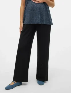 Kvinnor Mamalicious Mammakläder|MLFREDERIKKE WIDE SLIT JRS PANTS HW - Joggers