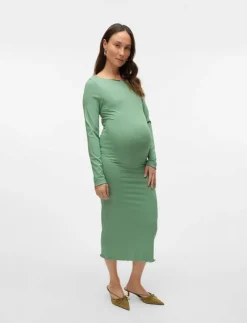 Mamalicious MLFREYA LS JRS MIDI DRESS - Midiklänningar|Kvinnor Mammakläder