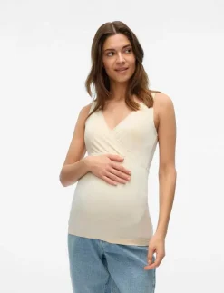 Mamalicious MLHEAL TESS SL TOP 2F - Linnen|Kvinnor Mammakläder