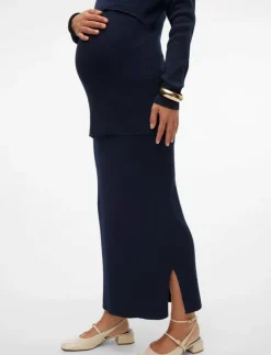 Mamalicious MLJACINA KNIT MIDI SKIRT HW - Midi kjolar|Kvinnor Mammakläder