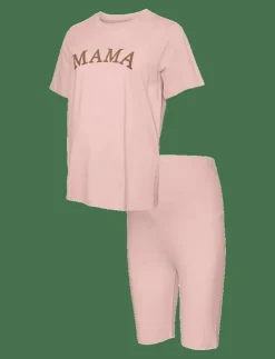 Mamalicious MLKAJA STATEMENT LOUNGE SET - T-shirts|Kvinnor Mammakläder|Leggings & Tights