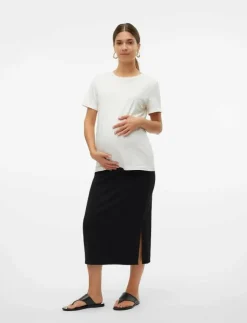 Kvinnor Mamalicious Mammakläder|MLLIF JRS MIDI SKIRT HW A. - Midi kjolar