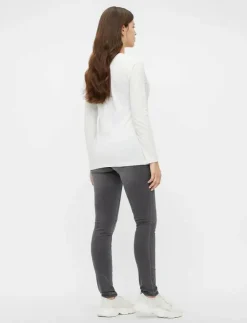 Mamalicious MLLOLA SLIM GREY JEANS - Slim jeans|Kvinnor Mammakläder