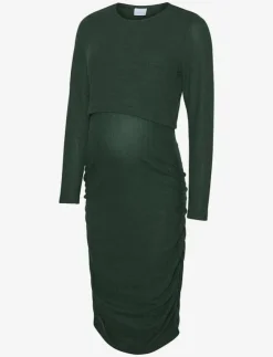 Kvinnor Mamalicious Mammakläder|MLMAJA JUNE LS JRS MIDI DRESS - Midiklänningar