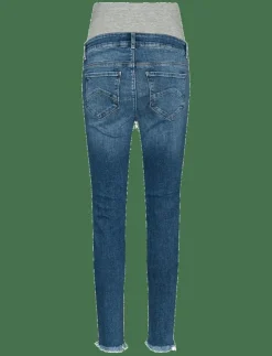 Kvinnor Mamalicious Mammakläder|MLMENDEZ SLIM FRAYED 7/8 JEANS - Slim jeans