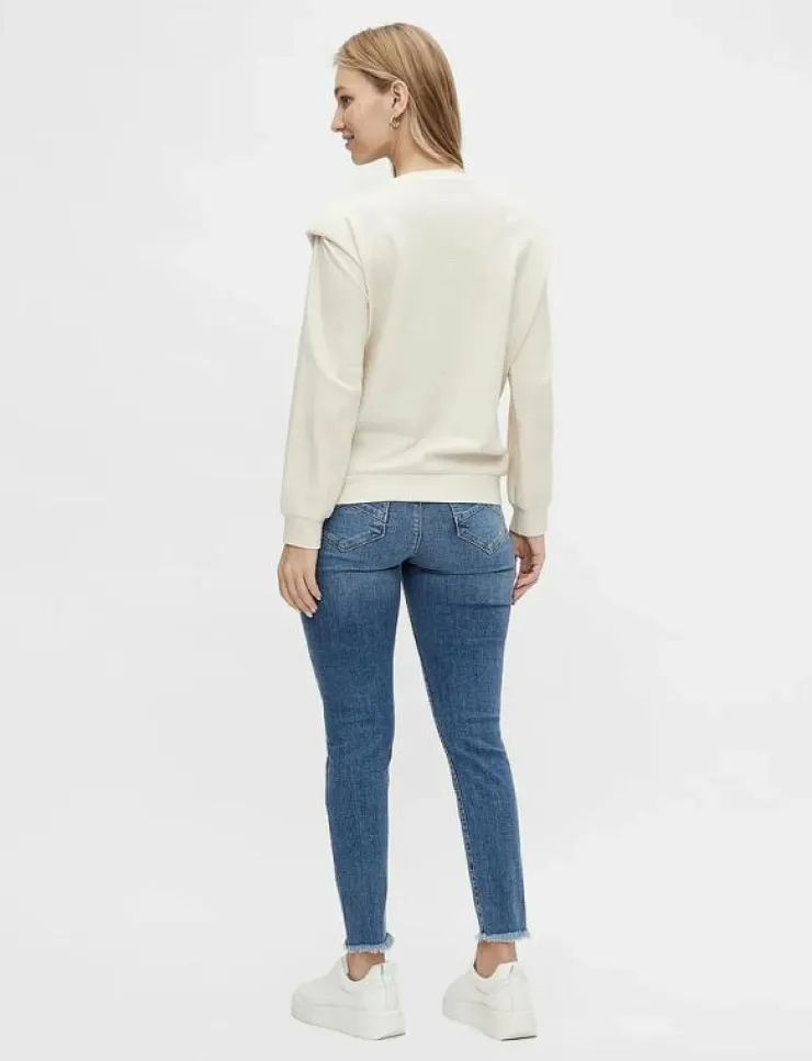 Kvinnor Mamalicious Mammakläder|MLMENDEZ SLIM FRAYED 7/8 JEANS - Slim jeans