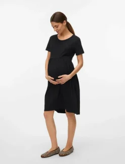 Mamalicious MLMIA SS JRS ABK SKATER DRESS NOOS - Midiklänningar|Kvinnor Mammakläder