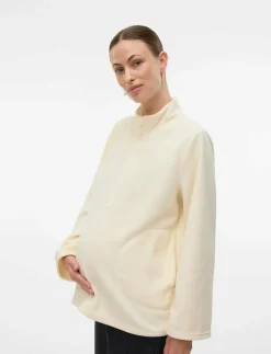 Mamalicious MLMILLE L/S ZIP FLEECE JACKET - Mellanlager|Kvinnor Mammakläder