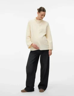 Mamalicious MLMILLE L/S ZIP FLEECE JACKET - Mellanlager|Kvinnor Mammakläder
