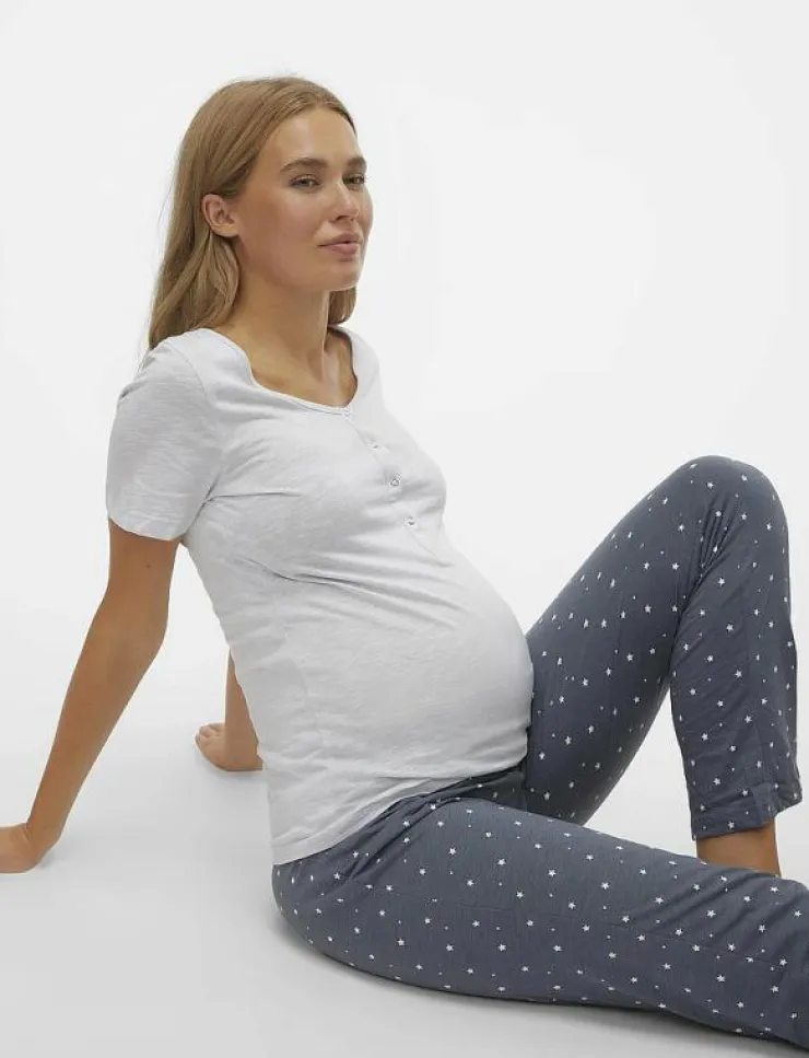 Kvinnor Mamalicious Mammakläder|Mammakläder|MLMIRA STAR SS JRS PYJAMAS 2F A. E. NOOS - Pyjamas