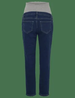Kvinnor Mamalicious Mammakläder|MLOLIVIA DB REGULAR ANKLE JEANS - Straight jeans