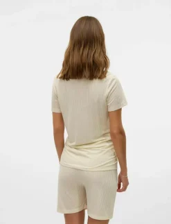 Kvinnor Mamalicious Mammakläder|Pyjamas & Loungewear|MLPANSY LIA SS JRS PYJAMAS SET 2F - Pyjamas