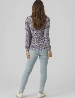 Kvinnor Mamalicious Mammakläder|MLPILAR ASTA L/S JRS TOP A. - Långärmade toppar