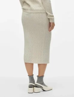 Kvinnor Mamalicious Mammakläder|MLRAYA KNIT MIDI SKIRT HW - Midi kjolar
