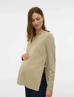 Mamalicious MLRINA VITA LS JRS TOP 2F - Långärmade toppar|Kvinnor Mammakläder